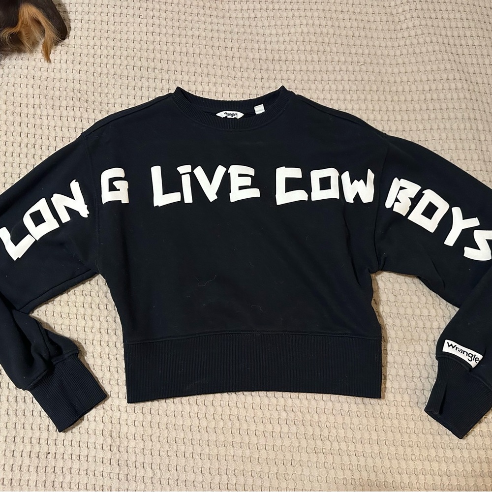 Wrangler Black and White Crew Neck Sweater - Picture 3 of 5